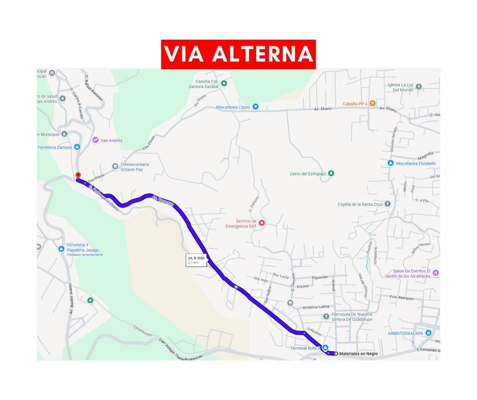 tt Cierran vialidad Otilpan-San Andrés, en Tlalnelhuayocan