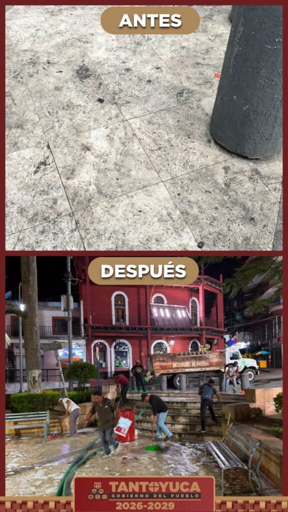 3-576x1024 En Tantoyuca realizan labores diarias de limpieza en espacios públicos